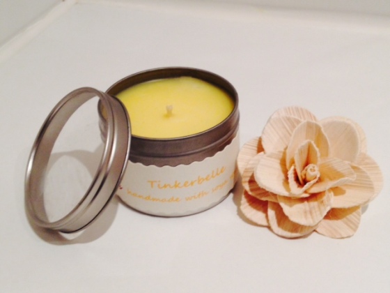 Tinkerbelle natural soy wax candle